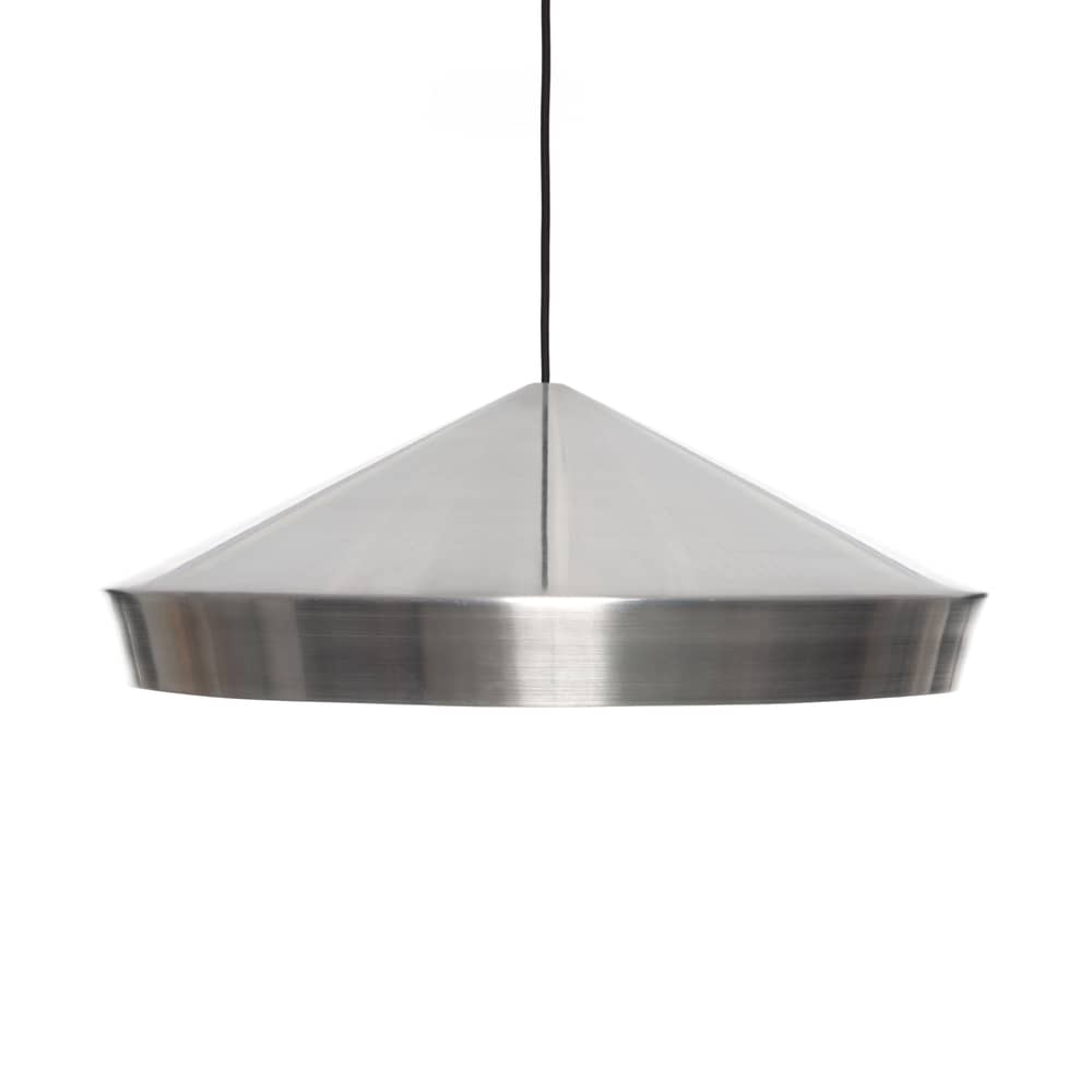 Sospensione Unbeaten Flat LED metallo argento / Ø 56,5 x H 21 cm - Tom Dixon - Alluminio grezzo - Alluminio filato