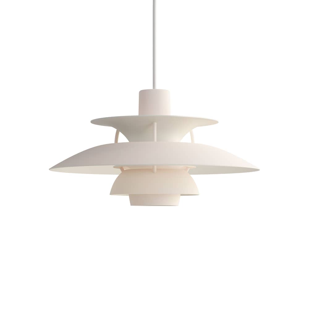 PH 5 Mini Pendant metal pink / Ø 30 cm - Poul Henningsen, 1958 - Louis Poulsen - Pale Blush Monochrome - Lacquered aluminium