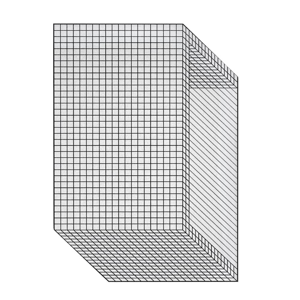 Tapis Quaderna  blanc / 200 x 300 cm - Superstudio, 1972/ Tufté main - Zanotta - Blanc / Quadrillage noir - Laine de Nouvelle-Zélande