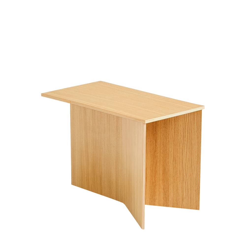 Beistelltisch Slit Wood holz natur / Länglich - 49,5 x 27,5 x H 35,5 cm / Holz - Hay - Eiche - Eichenfurnier