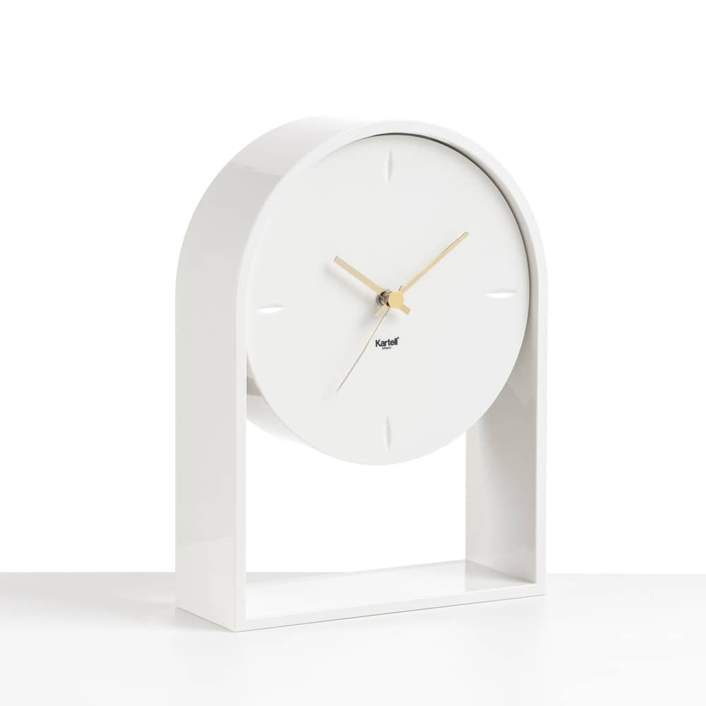 Standuhr L\'Air du temps plastikmaterial weiß / H 30 cm - Kartell - Weiß / Weiß - Thermoplastisches Polykarbonat