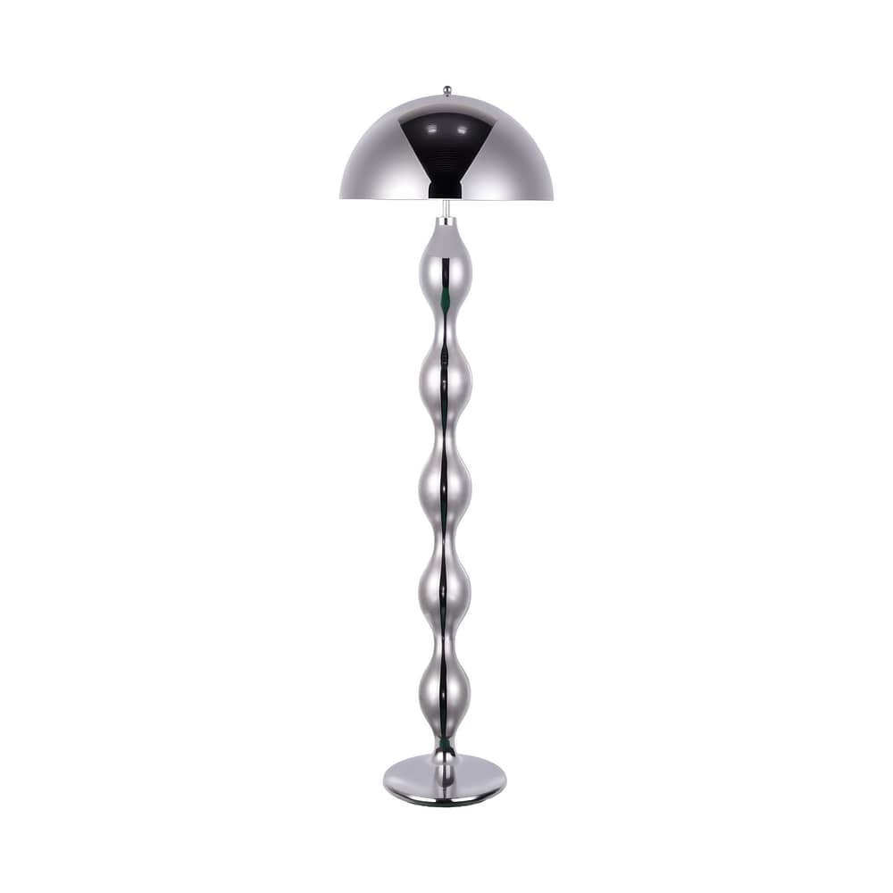 Stehleuchte Powers metall silber - NV GALLERY - Verchromt - lackiertes Eisen, Poly-natur