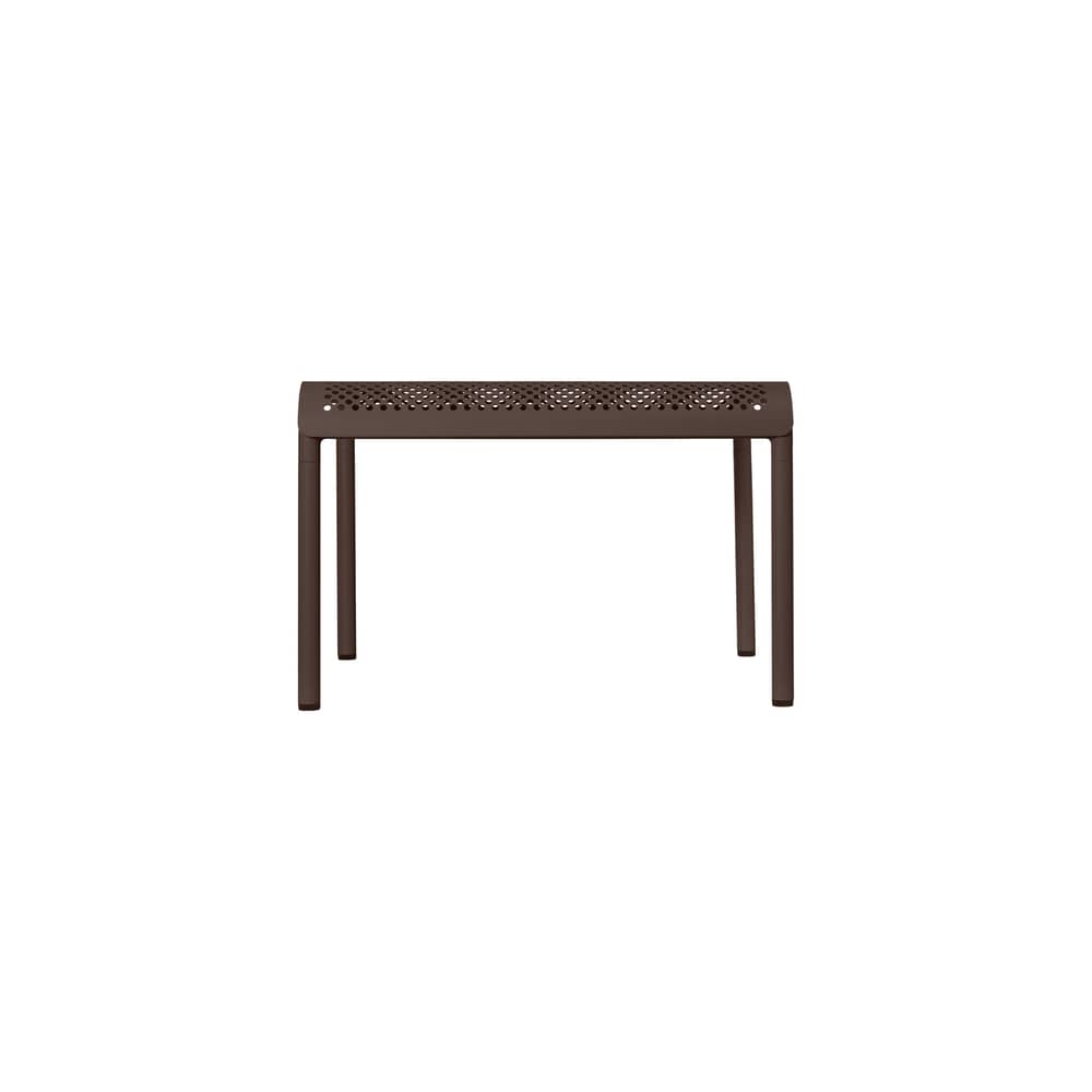 Table basse Dapple métal marron / 57 x 57 x H 38,5 cm - Ferm Living - Chocolat foncé - Acier galvanisé thermolaqué