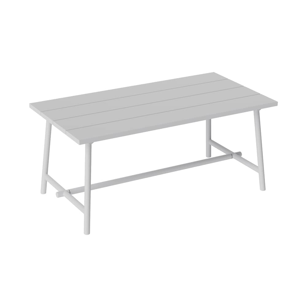 Table rectangulaire Fred\'s métal gris / 170 x 90 cm - 6 personnes - Fatboy - Gris clair - Aluminium