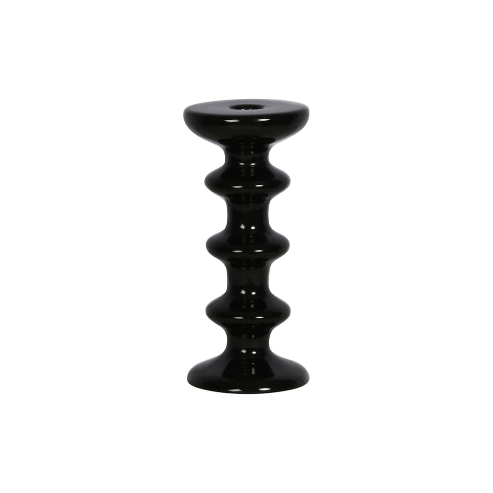 Bougeoir Slave / Céramique - H 20 cm - Maison Sarah Lavoine - Noir - Céramique