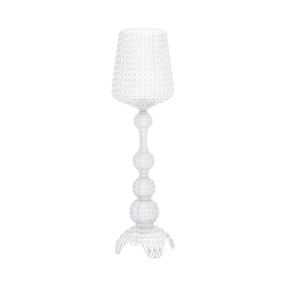 Kabuki Outdoor Outdoor floor lamp plastic material transparent / LED - For outdoors - Kartell - Crystal - Thermoplastic technopolymer