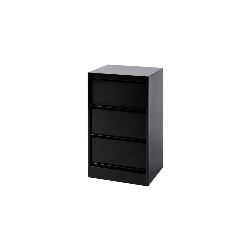 Caisson de rangement CC3 métal noir / Roulettes amovibles - L 41 x H 68 cm / Réédition 1930 - Tolix - Noir foncé (Jet black) - Acier