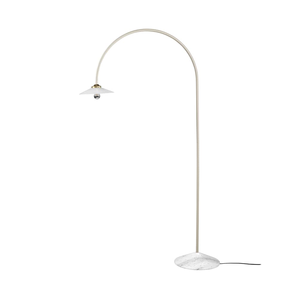 Marble n°2 Floor lamp metal white / H 172 x W 103 cm - valerie objects - Ivory - Glass, Marble, Steel