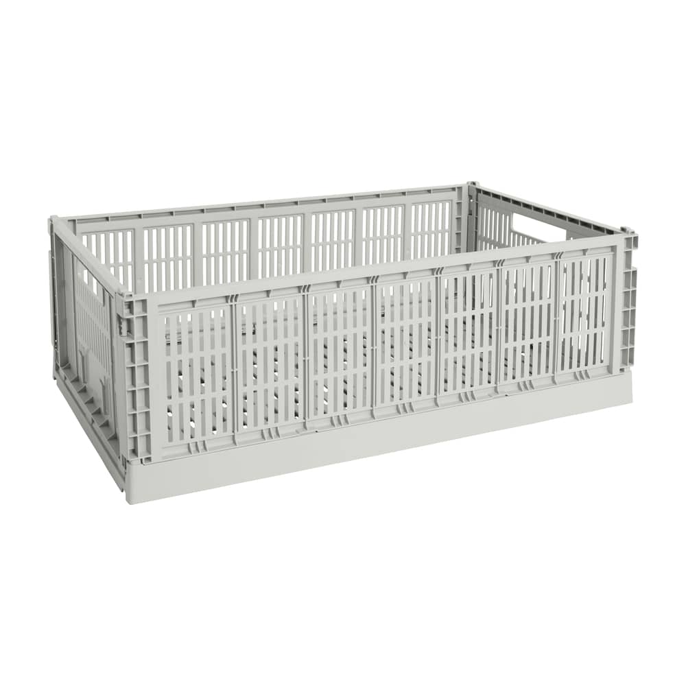 Panier Colour Crate plastique gris X-Large / 42 x 68 cm - Hay - Gris - Polypropylène recyclé