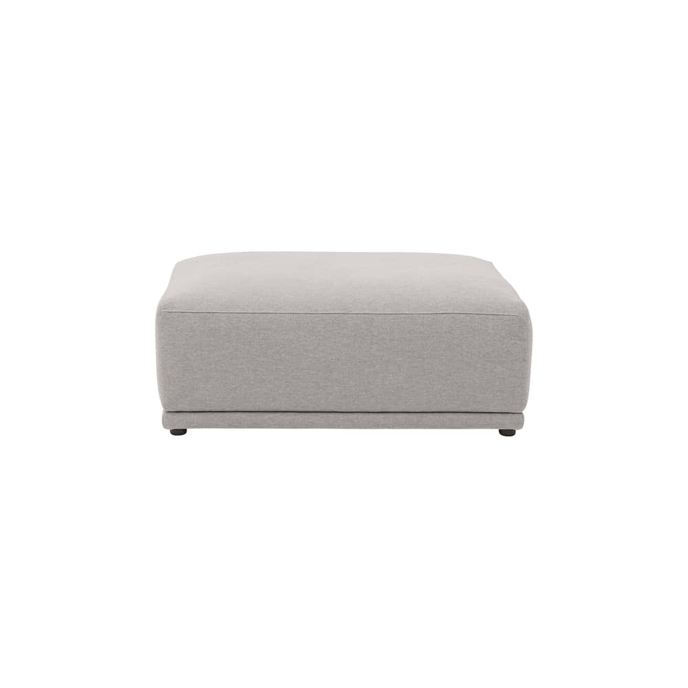 Pouf Connect Soft / 99 x 99 cm - Muuto - Gris (tissu Clay 12) -  Ouate, Bois, Mousse, Tissu Kvadrat