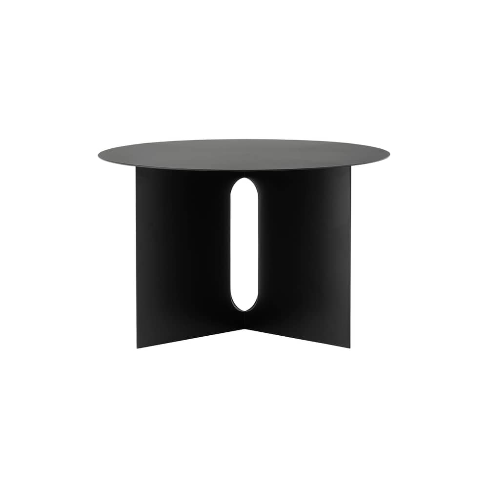 Tavolino Androgyne metallo nero / Ø 63 x H 38 cm - Audo Copenhagen - Tavolo / Nero - Acciaio epossidico