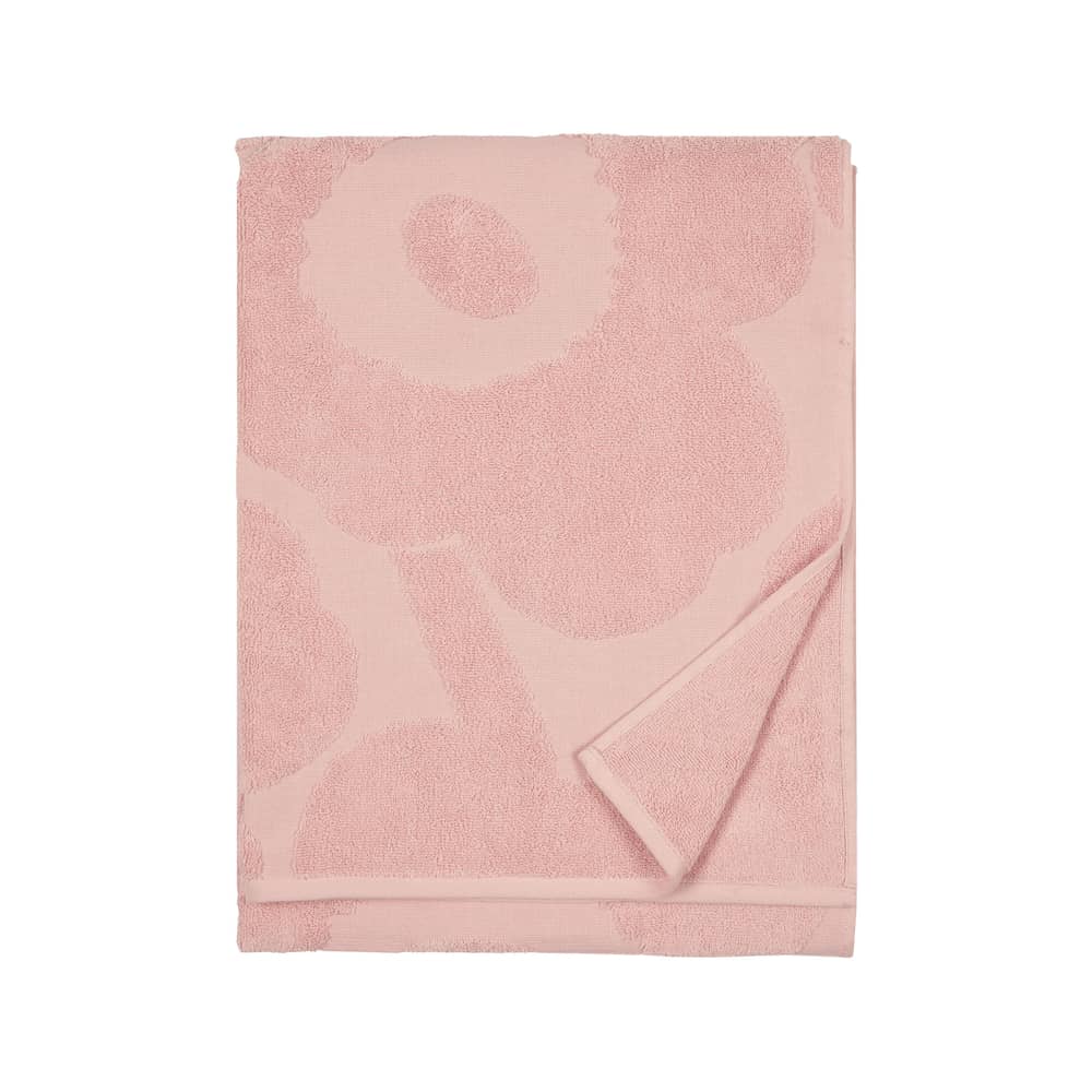 Badetuch Unikko textil rosa / 70 x 150 cm - Marimekko - Unikko / Rosa - Baumwollfrottee