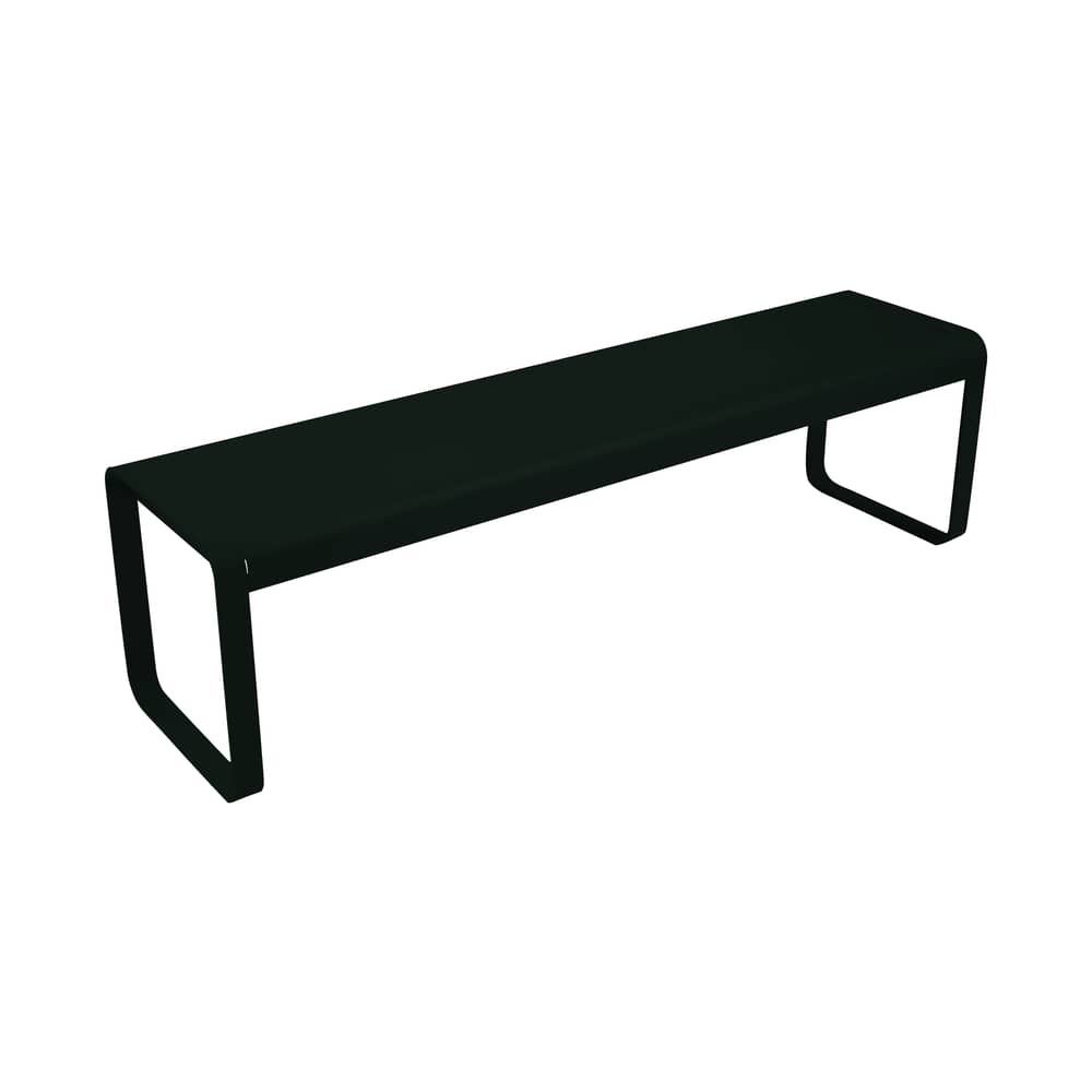Bellevie Bench metal black L 161 cm - 4 seaters - Fermob - Liquorice - Aluminium, Steel