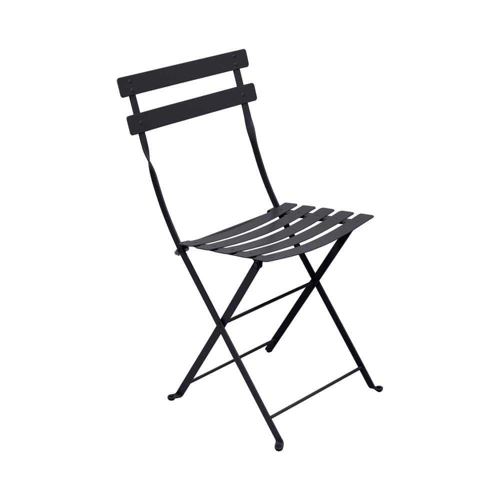 Chaise pliante Bistro métal gris - Fermob - Carbone - Acier laqué