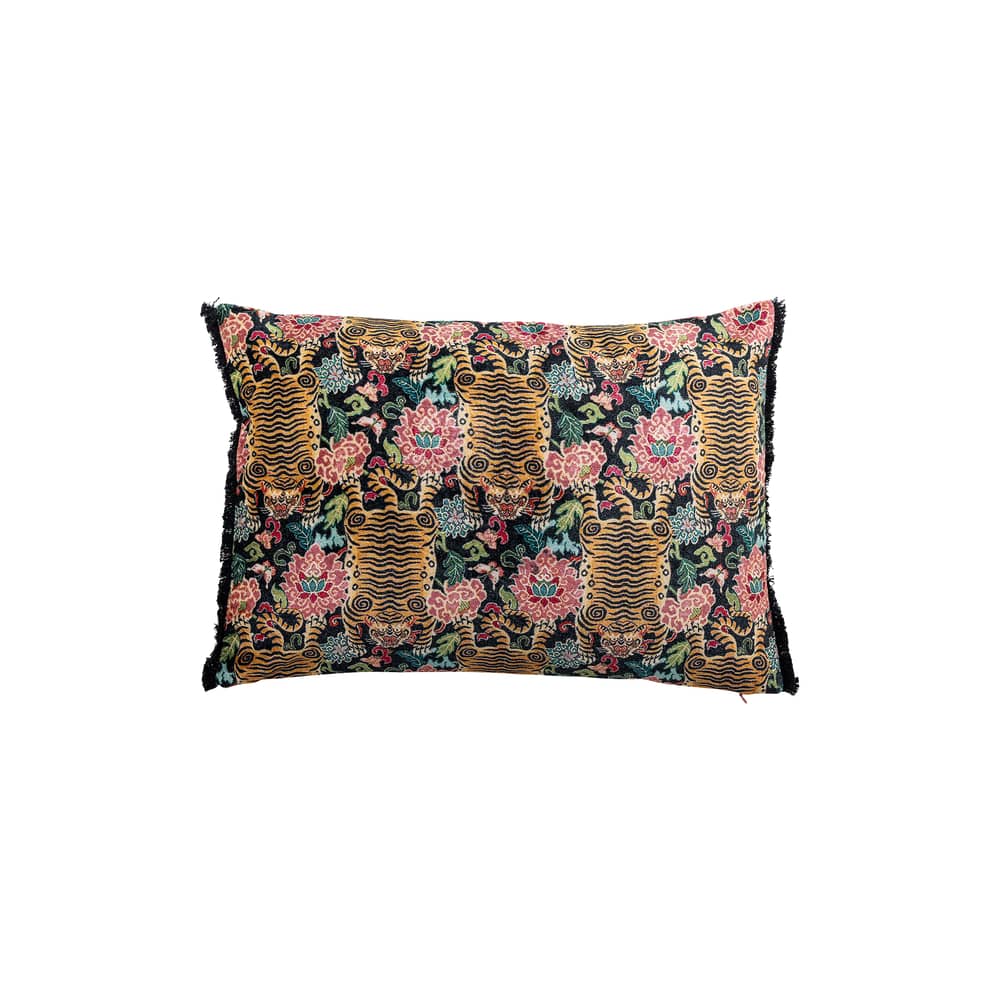 Lester Cushion textile multicoloured / 50 x 35 cm - Bloomingville - Multicoulered & black - Cotton, Polyester