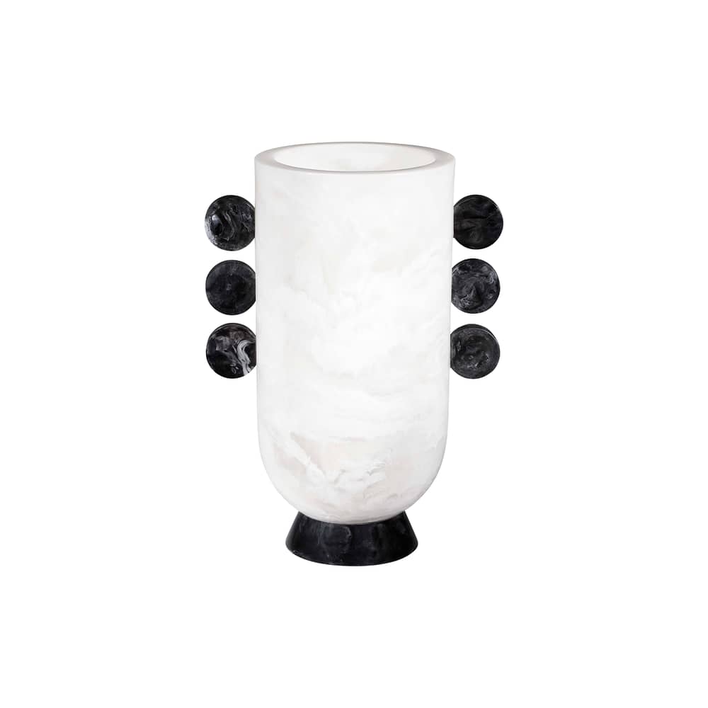 Vase Como plastikmaterial weiß / Marmorierter Effekt - Jonathan Adler - Vase „Como“ / Marmoroptik - Polyacryl