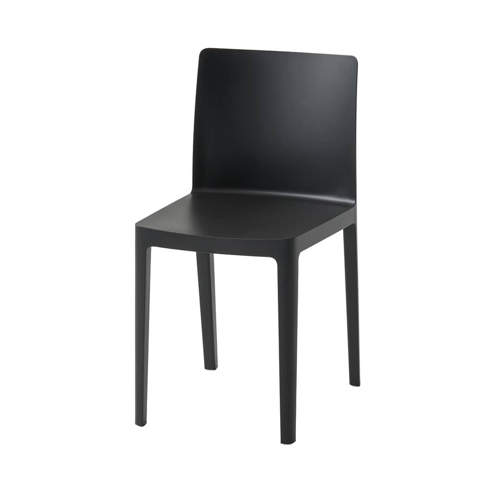 Chaise Elementaire plastique gris / Bouroullec, 2018 - Hay - Anthracite - Fibre de verre, Polypropylène