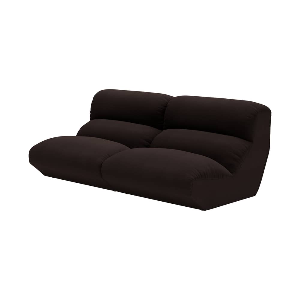 Canapé 2 places Hi Lo - Configuration A / L 220 cm - Modulable - &tradition - Marron (Vidar 0386) - Bois certifié FSC, Mousse HR certifiée, Ouate de polyester, Ressorts, Tissu Ecolabel