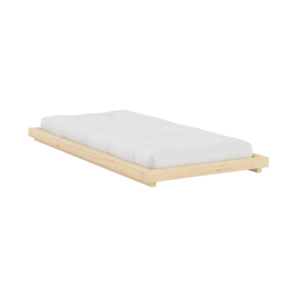 Lit 1 place Dock bois naturel / Pour matelas 90 x 200 cm - KARUP - Pour matelas 90 x 200 cm - Pin massif certifié FSC