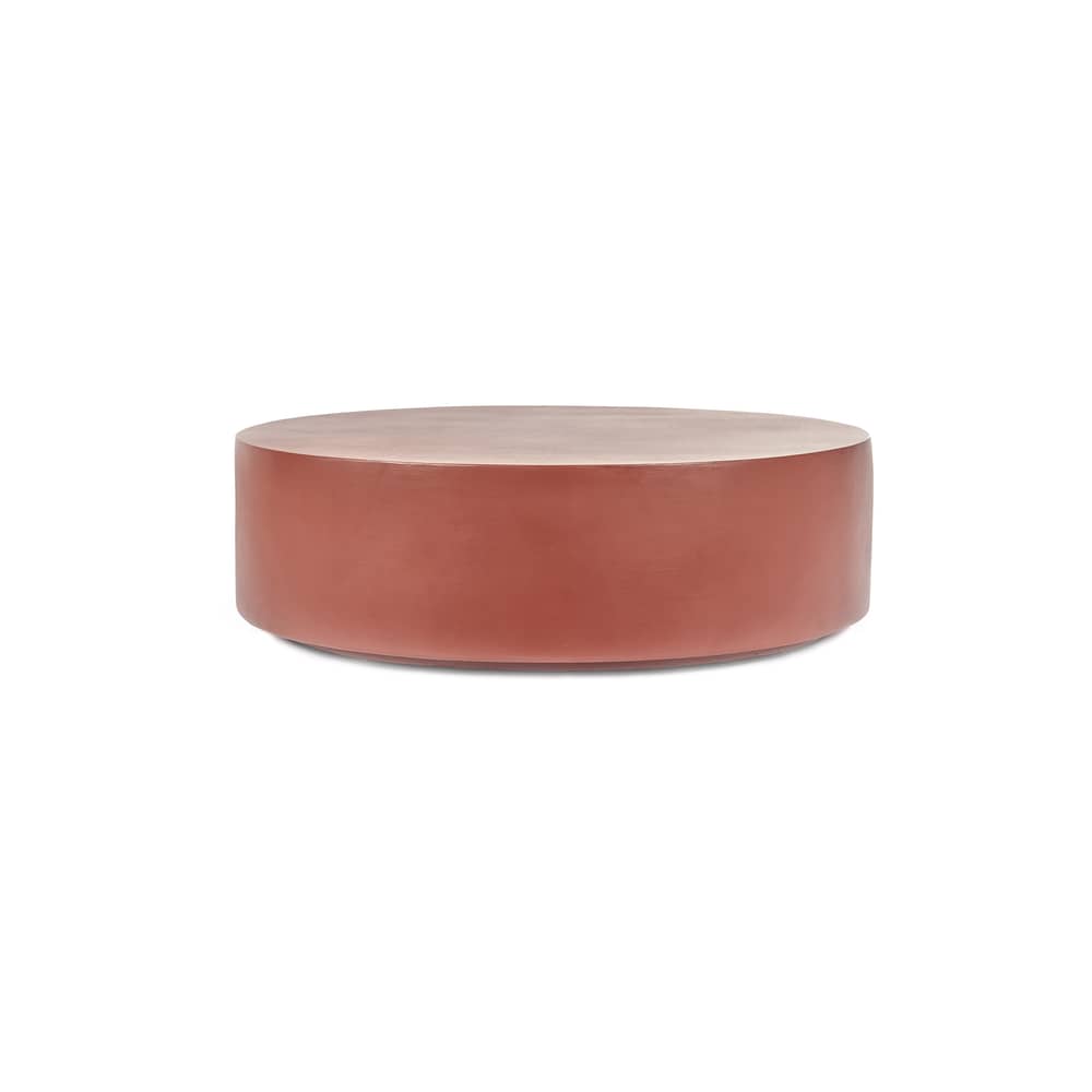 Table basse Pawn céramique rouge / Ø 68 x H 20 cm - Fibre polyester / Seconde vie - Serax - Rouge Brique - Fibre polyester