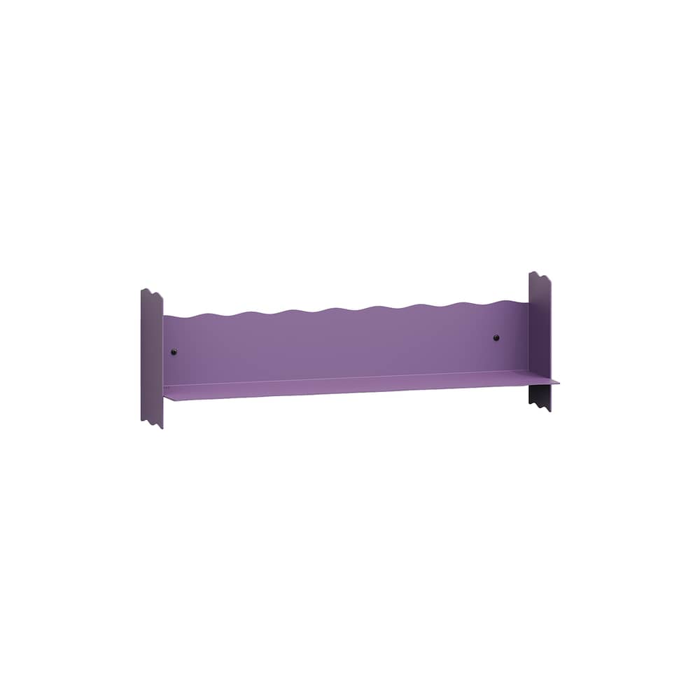 Pli Vague by Uchronia Wall shelf metal purple / W 60 x D 15 cm - TIPTOE - Purple - Powder coated steel