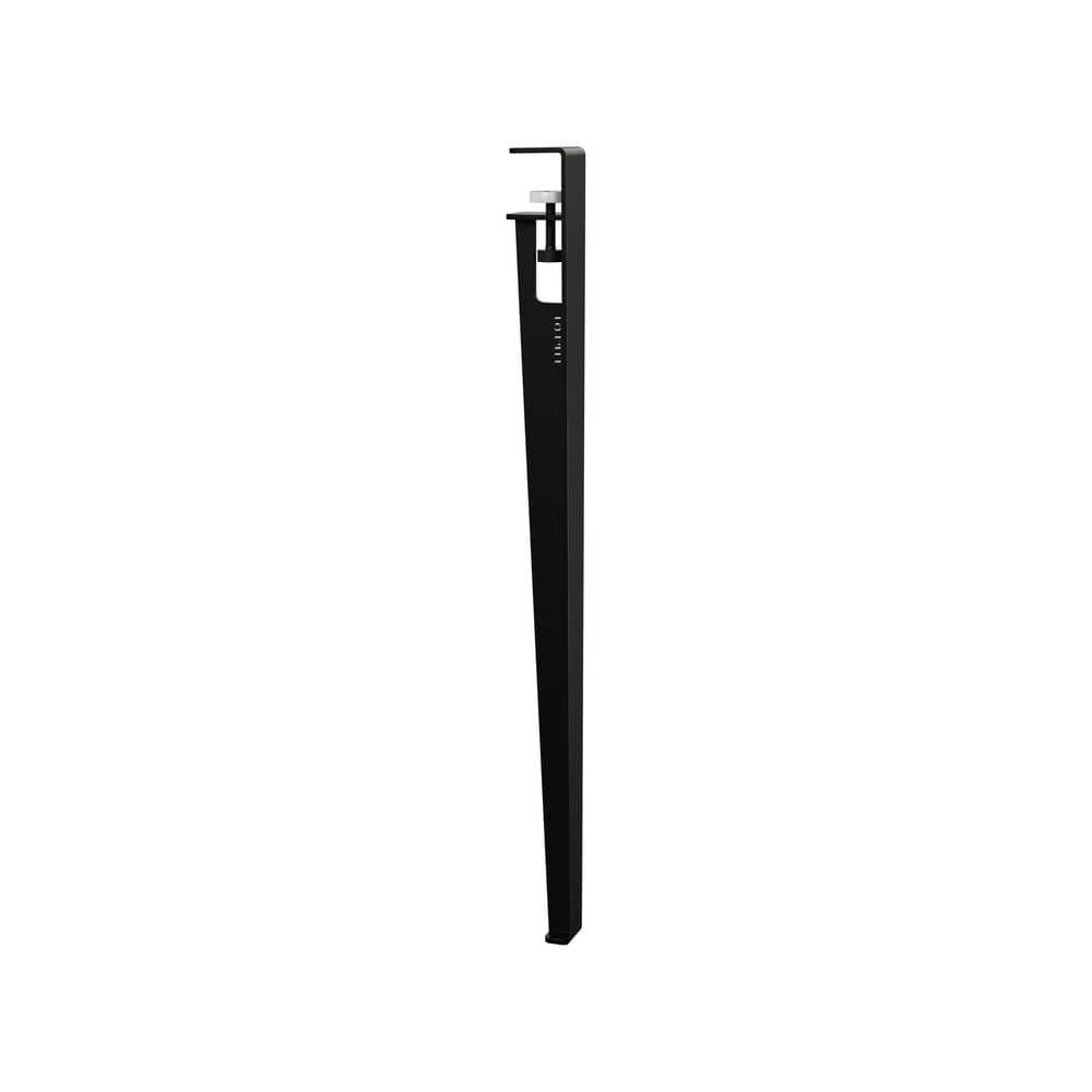  Base, legs metal black with clamp bracket / H 75 cm - To create a table & desk - TIPTOE - Graphite black - Powder coated steel