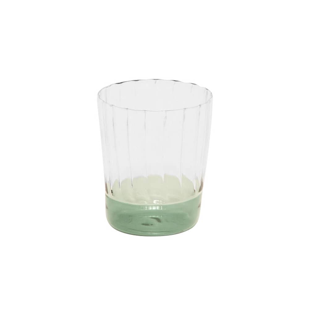 Gobelet Eclat / Verre soufflé - Ø 8 x H 9 cm - Maison Sarah Lavoine - Bleu Sarah / Transparent - Verre borosilicate soufflé