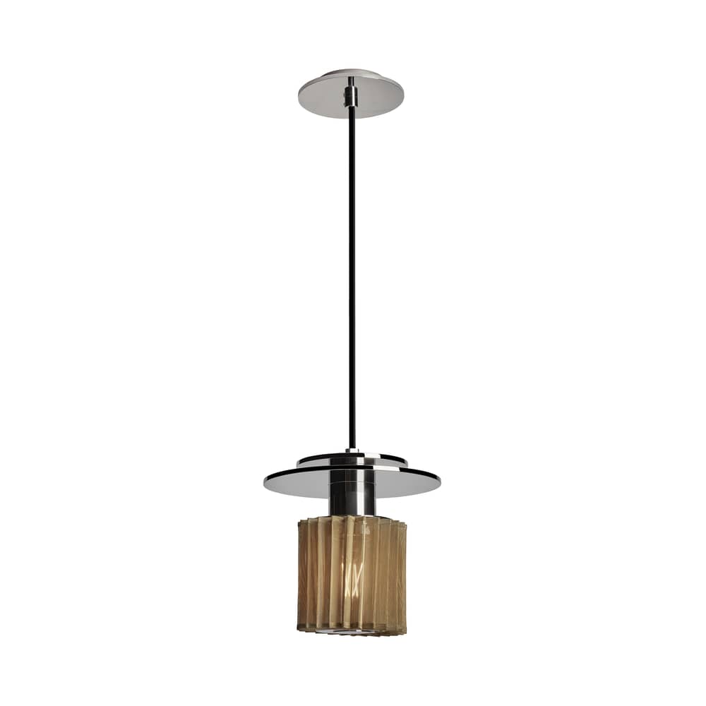 Suspension In the sun Small or argent métal / Ø 19 cm / Seconde vie - DCW éditions - Chromé / Maille or - Acier, Aluminium, Verre