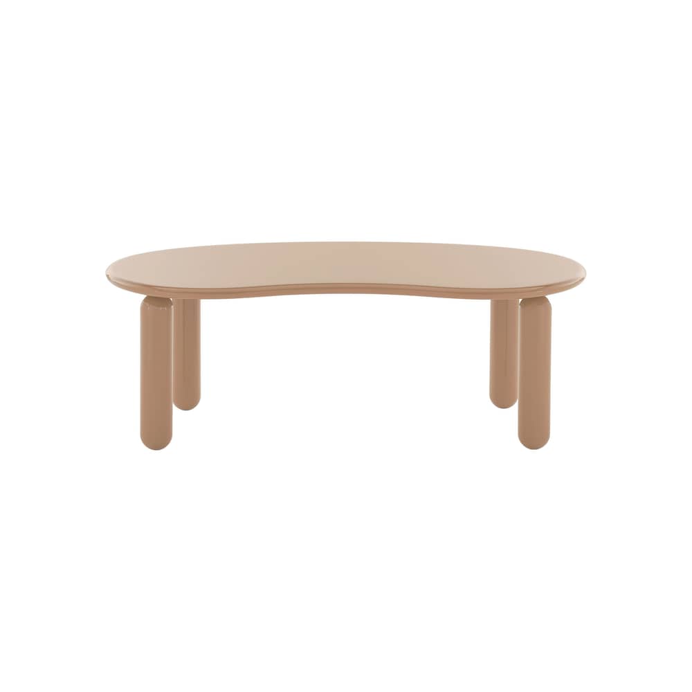 Table basse Undique Mas bois beige / 119 x 59 x H 44 cm - Patricia Urquiola, 2023 - Kartell - Beige poudré - Hêtre laqué, MDF laqué
