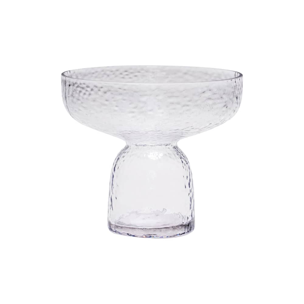 Vase Aino verre transparent / Coupe - Ø 22 x H 19 cm - HÜBSCH - Transparent - Verre soufflé bouche