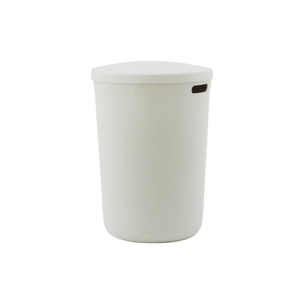 Wäschekorb Hide textil weiß / Filz, recycelt - Ø 46,5 x H 64.5 cm - Normann Copenhagen - Korb / Creme - Recycelter PET-Filz