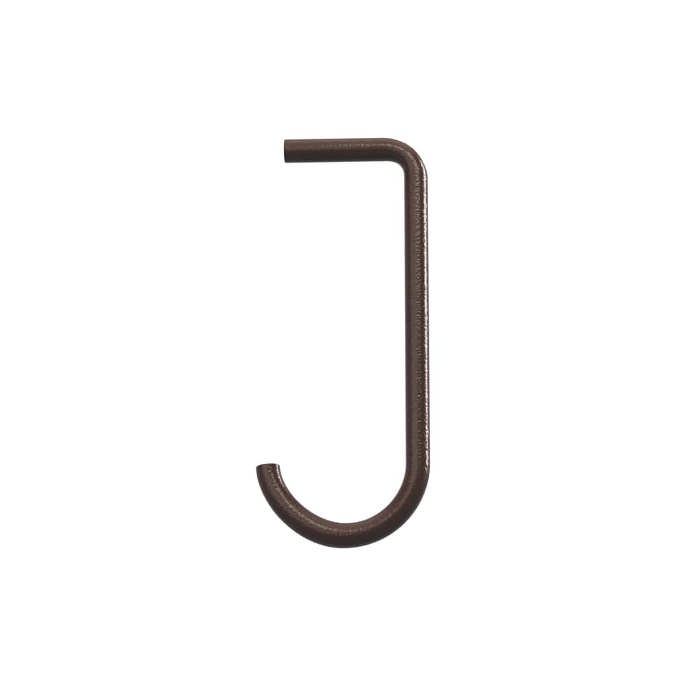 Lot de 5 crochets / Pour étagères en métal perforé - String Furniture - Marron foncé - Acier inoxydable