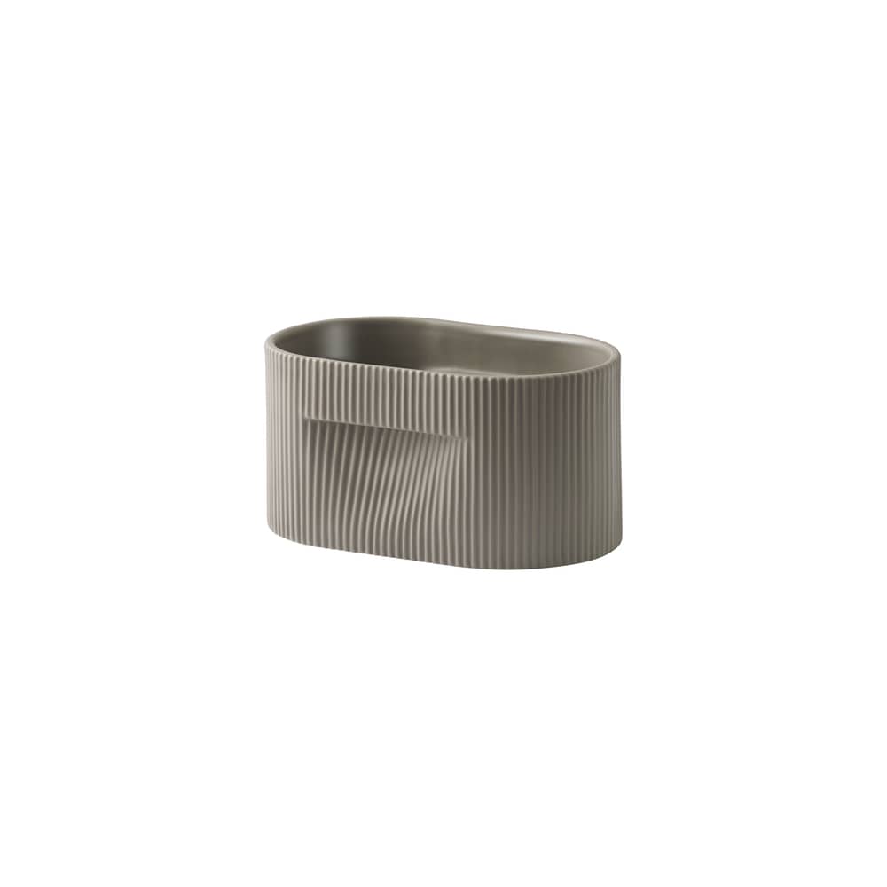 Blumentopf Ridge keramik braun / B 22,5 x T 15 x H 13 cm - Muuto - Taupe - Terrakotta