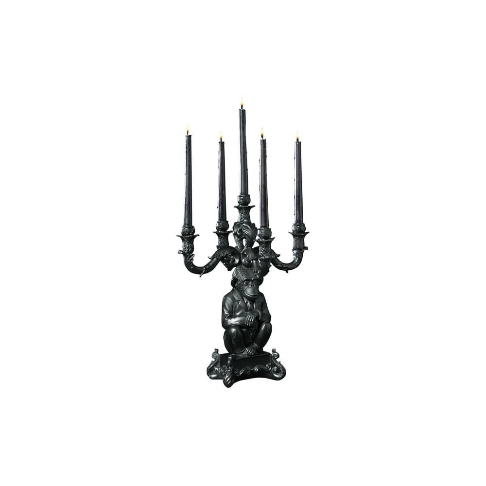 Chandelier Burlesque plastique noir / Chimpanzé - H 48 cm - Seletti - Noir - Polyrésine