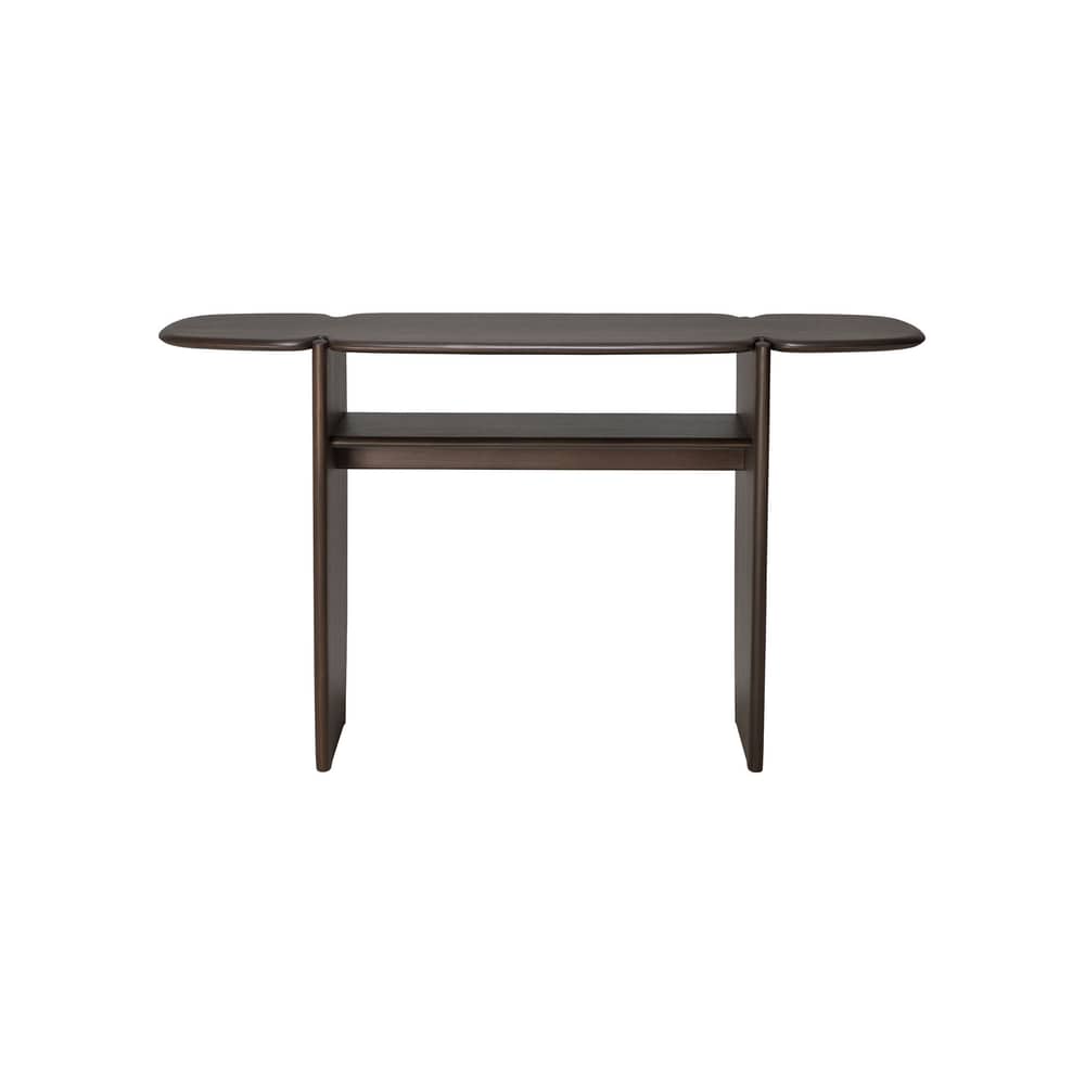 PI Console natural wood / 130 x 40 x H 75 cm - Solid mahogany - Ethnicraft - Dark brown mahogany - Stained solid mahogany