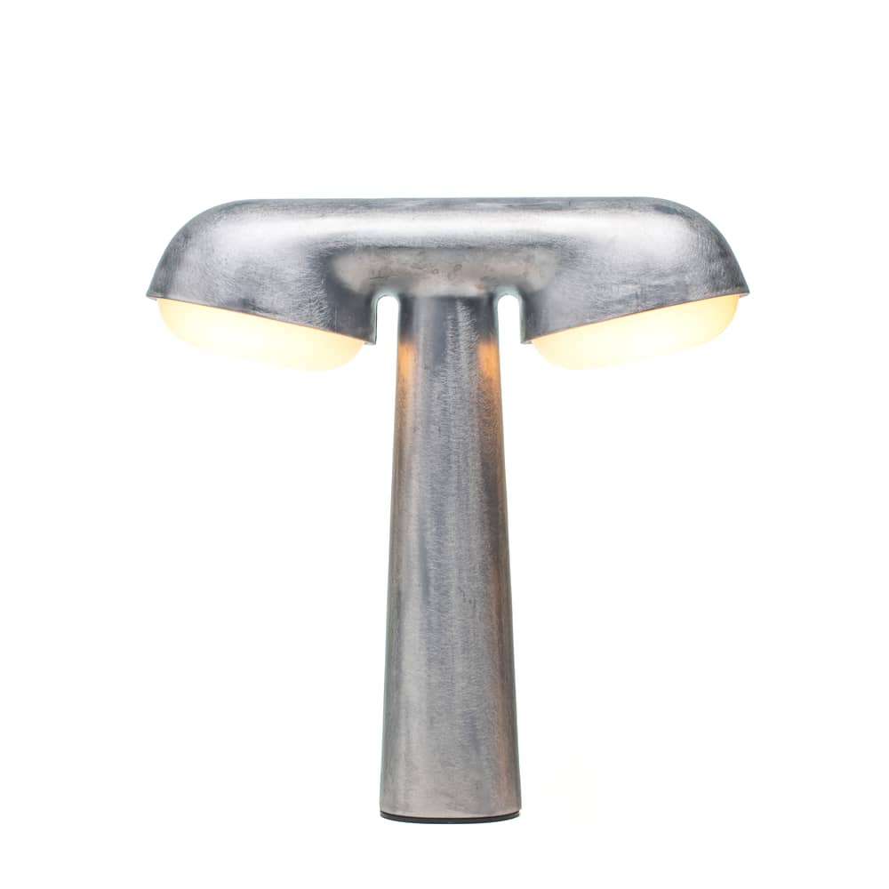 Lampe de table Lampe TGV gris argent métal / Coéditée Moustache & SNCF - Moustache - Métal brut - Aluminium injecté