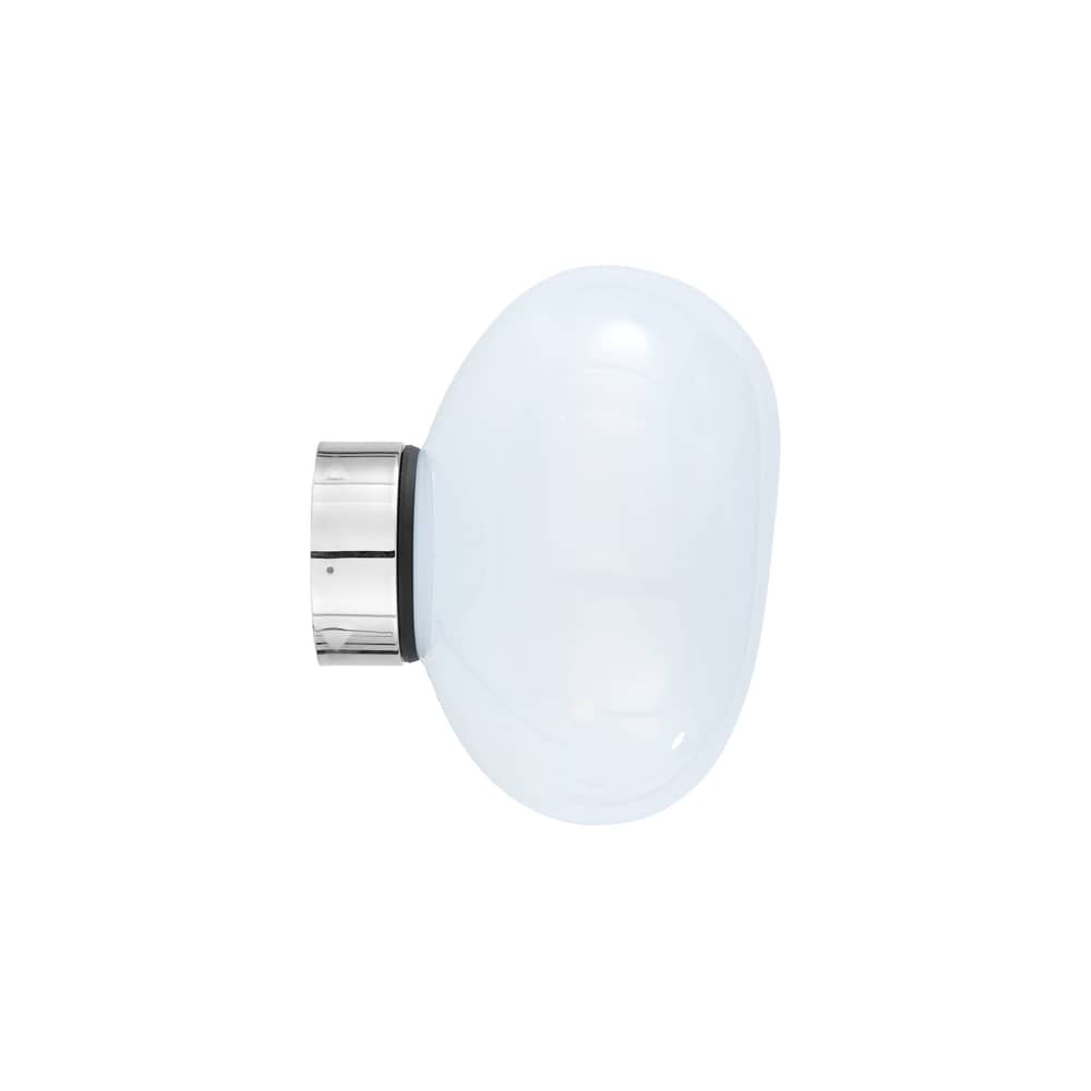 Applique Melt Surface Mini LED / Plafonnier - Ø 30 cm / Change de couleur - Tom Dixon - Blanc opalescent / Chromé - Acier, Polycarbonate soufflé