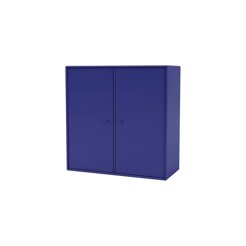 Portaoggetti da parete Cover Cabinet legno blu / L 69,6 x P 30 x H 69,6 cm - 2 supporti - MONTANA - Monarca 135 - MDF laccato