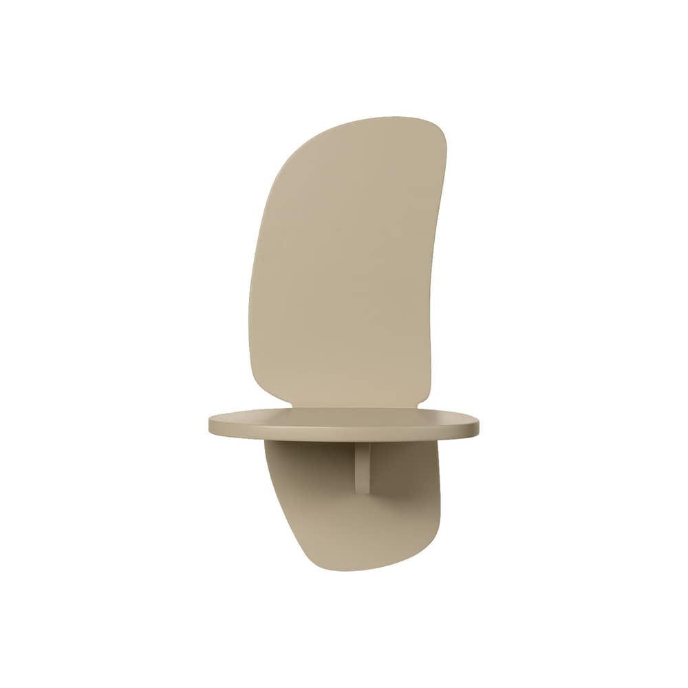 Etagère murale Pilu / L 22 x H 40 cm - Ferm Living - H 40 cm / Beige Cachemire - Panneaux de fibres de bois