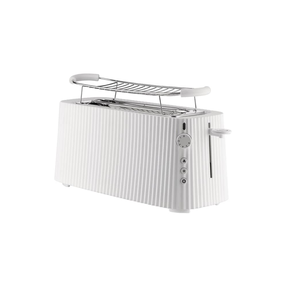 Grille-pain Plissé plastique blanc / Long -  4 tranches / 1700W - Alessi - Blanc - Acier inoxydable, Résine thermoplastique