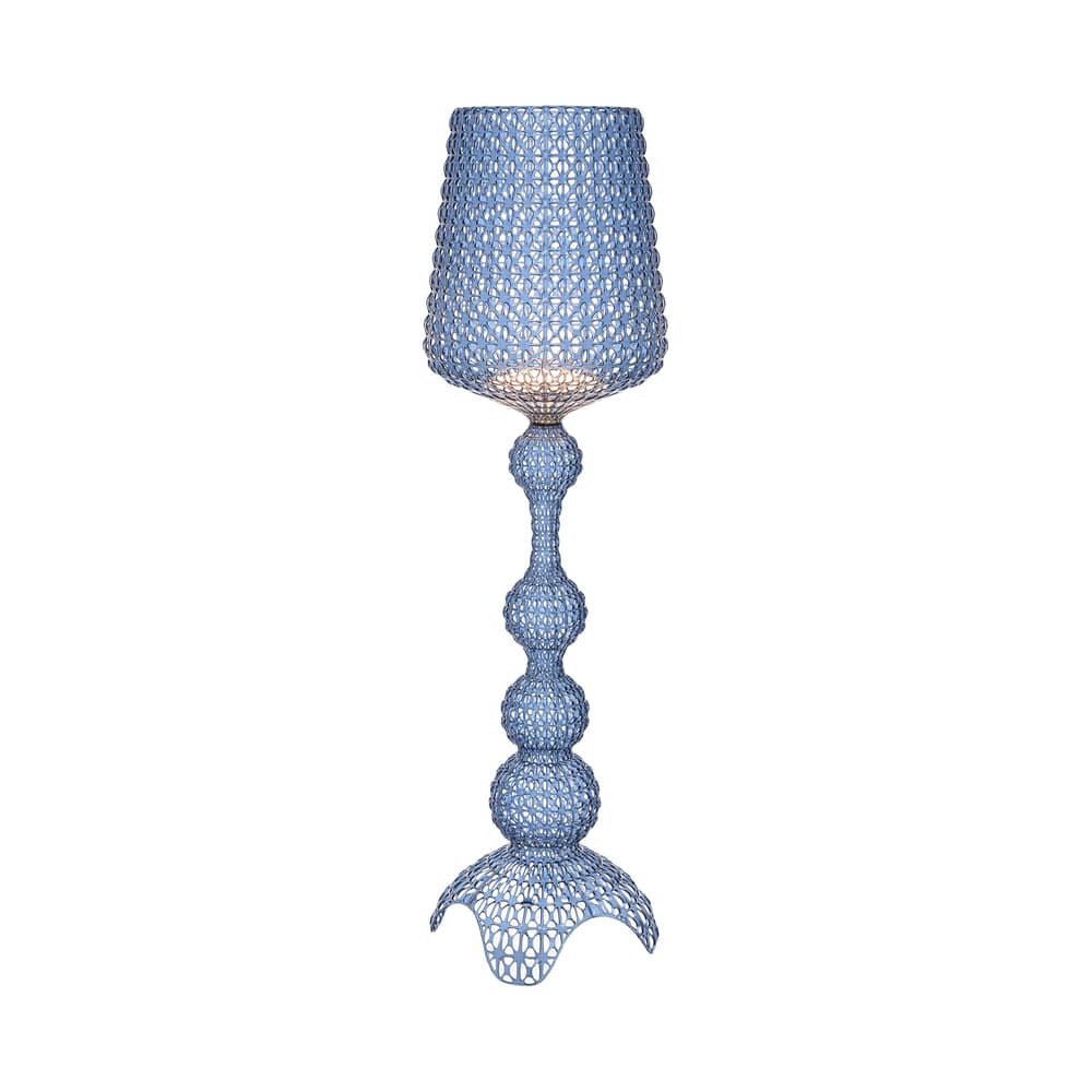 Lampadaire Kabuki Indoor plastique bleu / LED - Pour l\'intérieur - H 165 cm - Kartell - Bleu transparent - Technopolymère thermoplastique