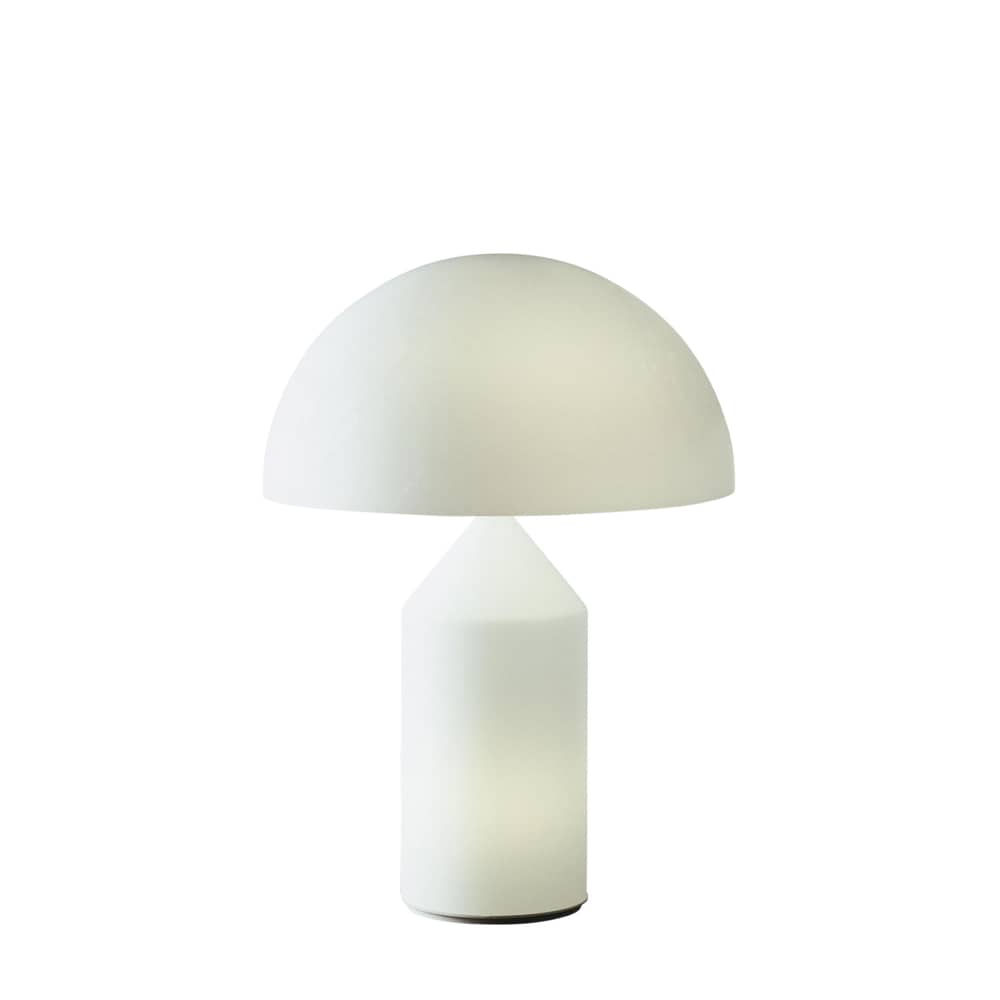 Lampe de table Atollo Medium verre blanc / H 50 cm / Vico Magistretti, 1977 - O luce - Blanc opalin (verre) - Verre de Murano soufflé