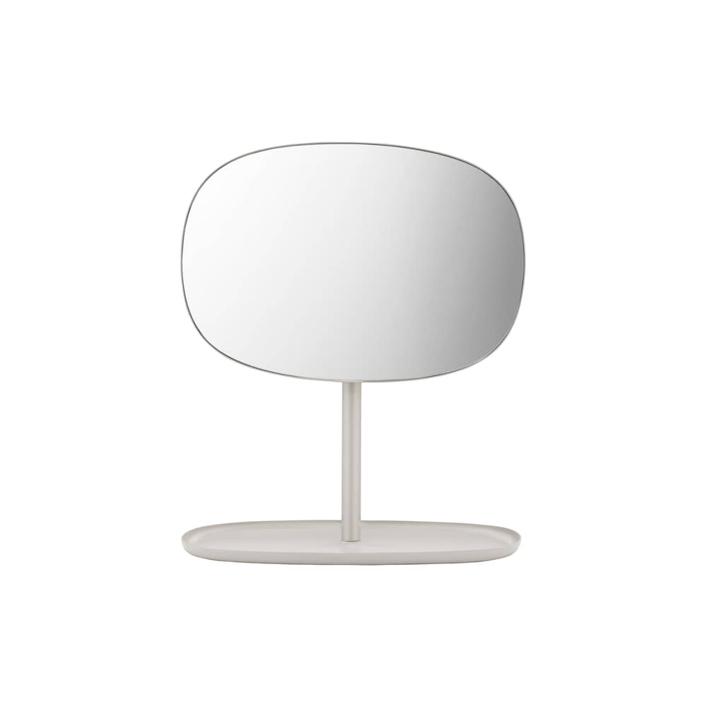 Miroir à poser Flip / Orientable - Vide-poche - Normann Copenhagen - Sable - Acier laqué, Verre