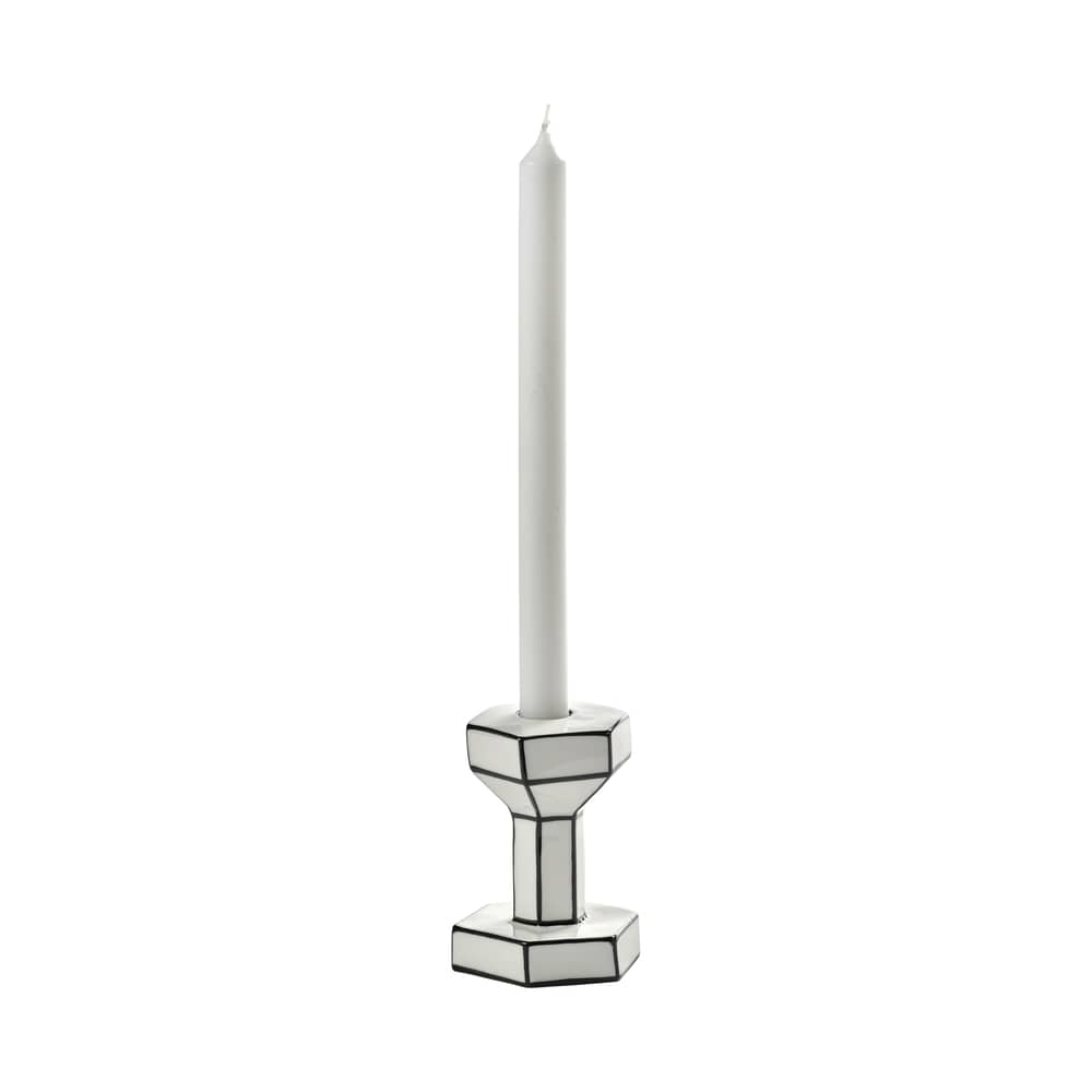 Portacandela Carte Blanche ceramica bianco / Small - H 11,5 cm - Serax - H 11,5 cm - Porcellana