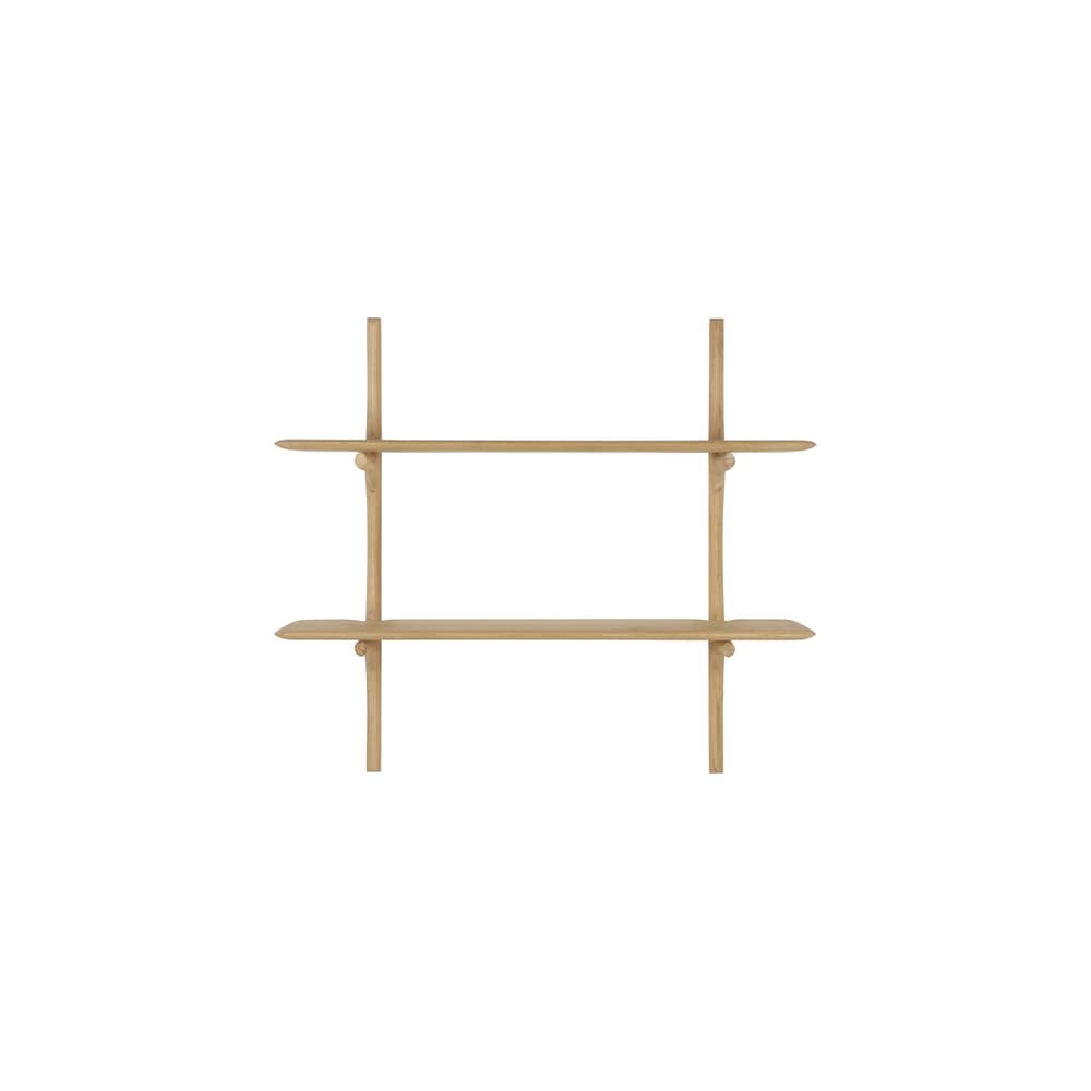PI Shelf natural wood / 2 shelves - Solid oak / W 100 x H 91 cm - Ethnicraft - Oiled oak - Oiled solid oak