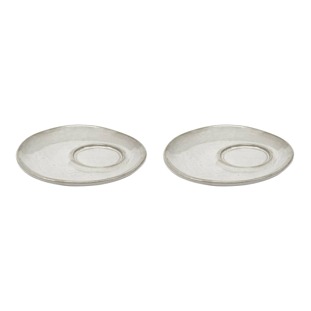 Untertasse pour tasse à espresso La Mère keramik weiß / 2er-Set - Serax - Untertassen / Naturweiß - Sandstein