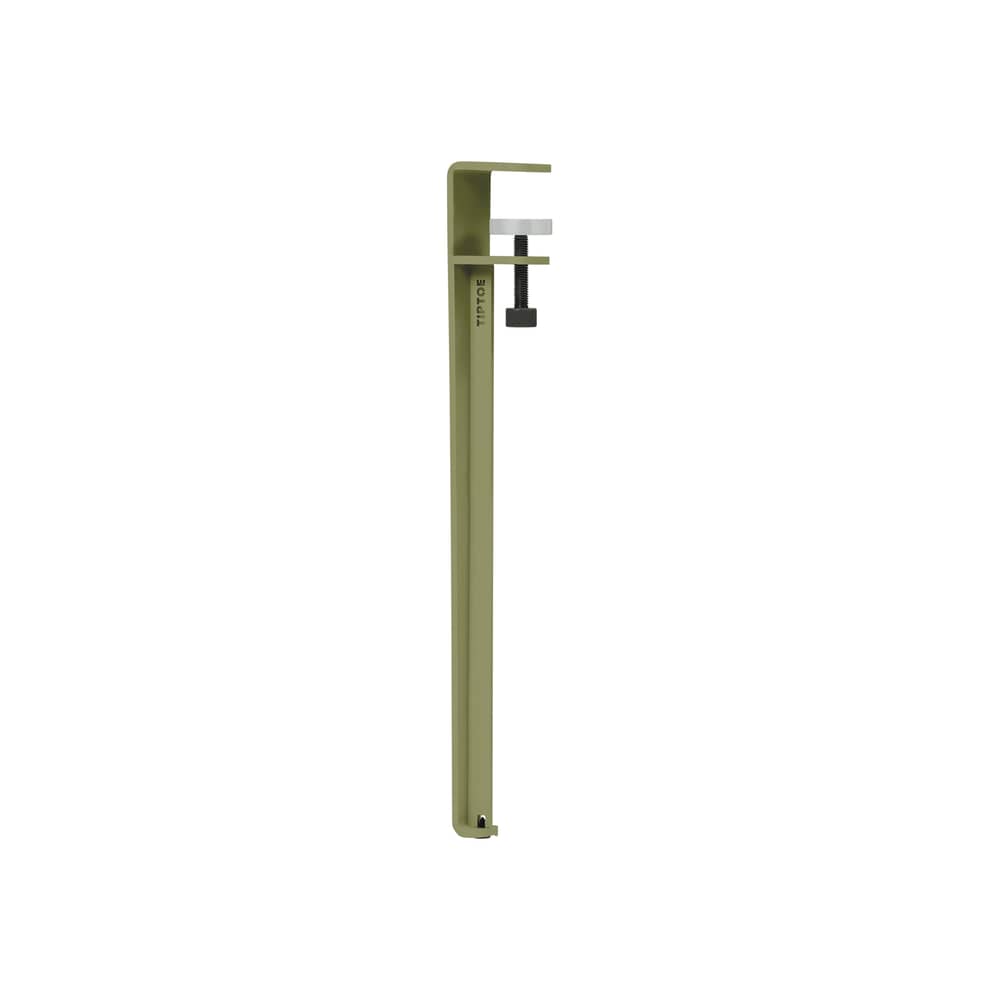 Pied avec fixation étau / H 43 cm - Pour créer table basse ou banc - TIPTOE - Vert kaki - Acier thermolaqué