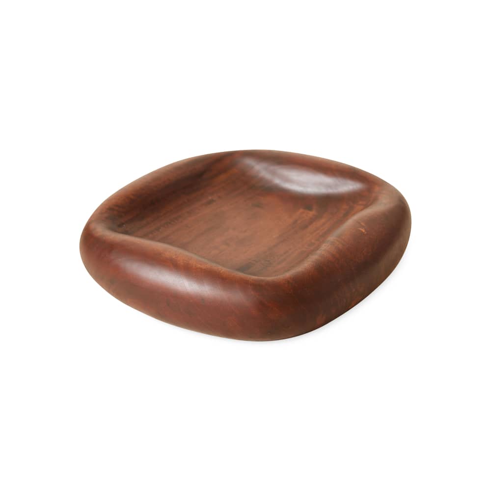 Plateau Wooden bois marron / 35 x 35 x 8 cm - HK LIVING - Manguier - Bois de manguier massif