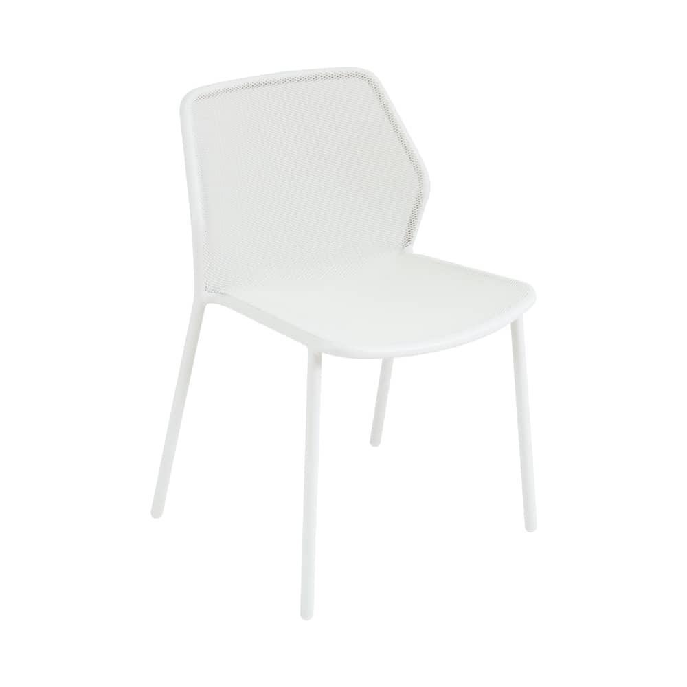 Sedia impilabile Darwin metallo bianco / Metallo - Emu - Bianco - Acciaio verniciato