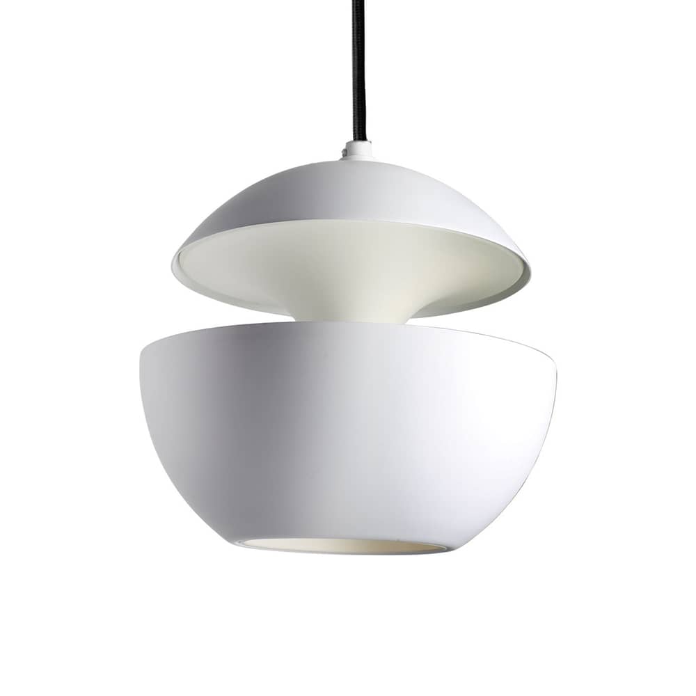 Suspension Here Comes The Sun / Ø 17,5 cm - Réédition 1970 - DCW éditions - Blanc / intérieur blanc - Aluminium, Textile